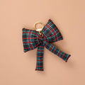 Puffy Bow Bag Charm-Classic Plaid