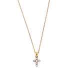 Leah Dainty Crystal Cross Necklace