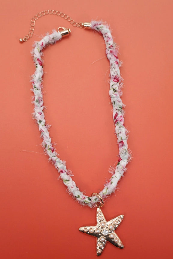 Starfish Scarf Necklace