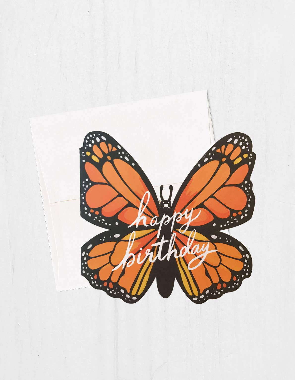 Birthday Greeting Card | Monarch, Die Cut