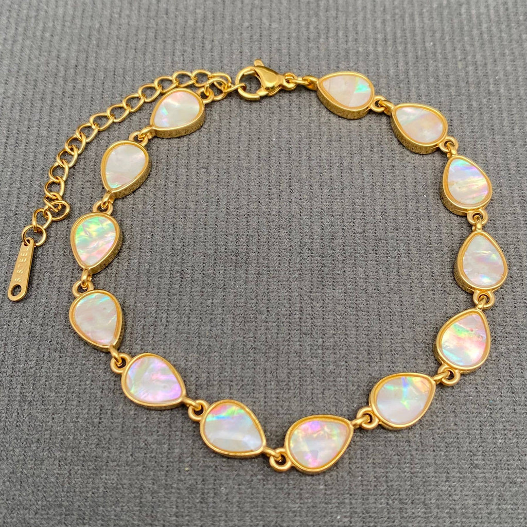 Geometric Shell 18K Gold Plated Stainless Steel Bracelet