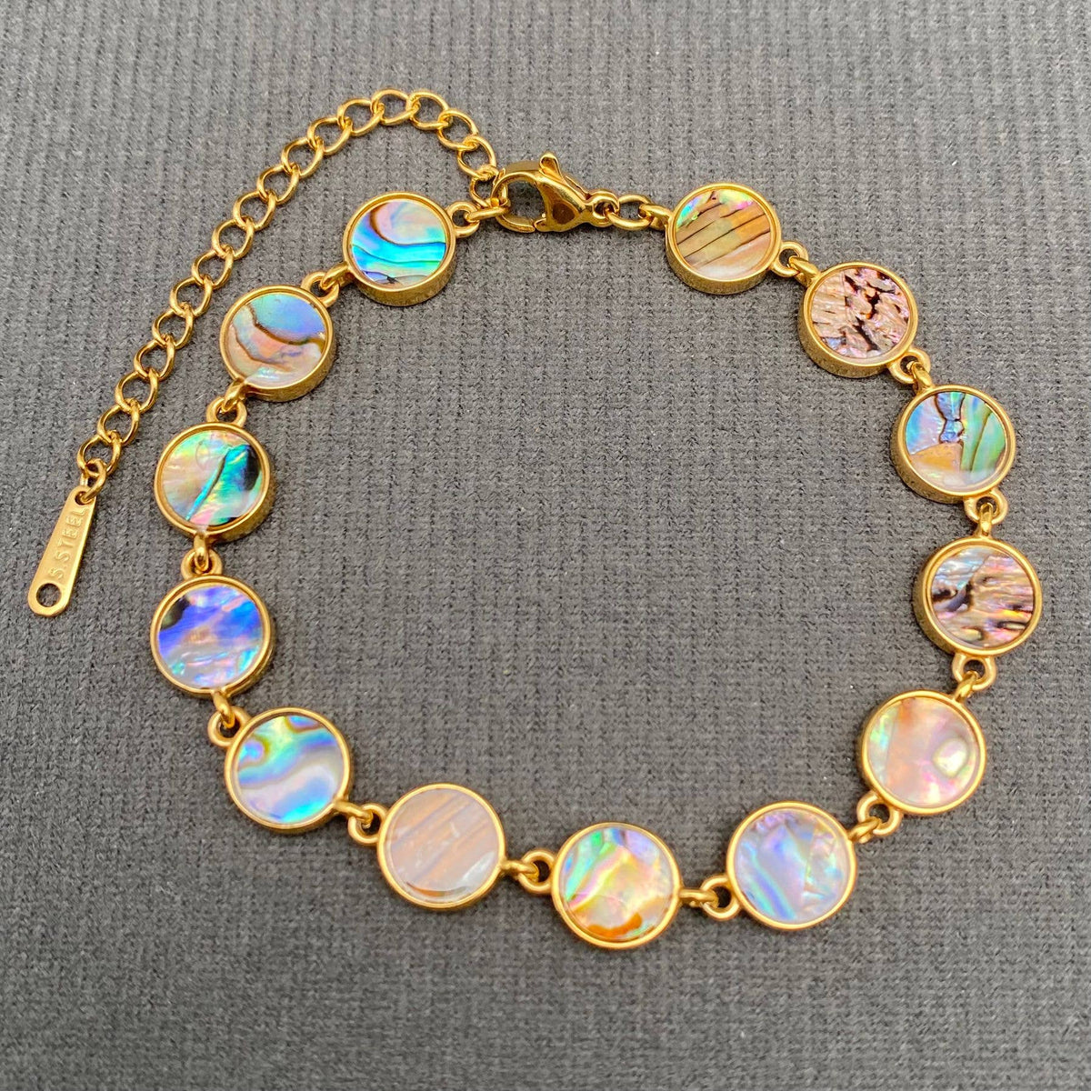 Geometric Shell 18K Gold Plated Stainless Steel Bracelet
