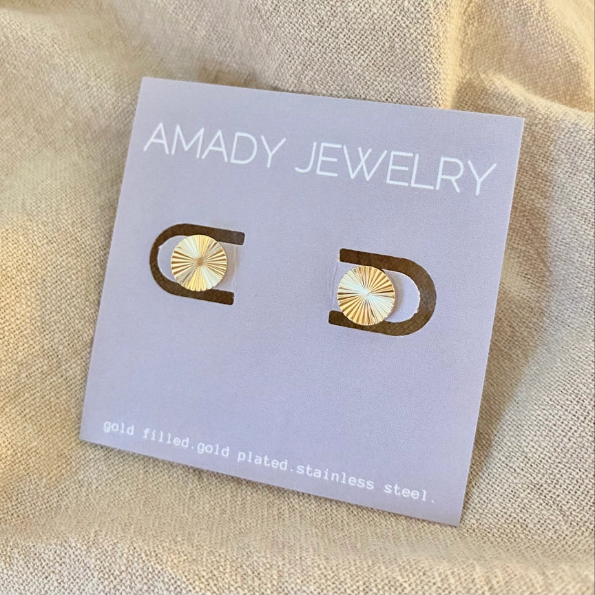 Dot stud Post studs Earrings 18k Gold
