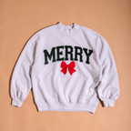 Mockneck Sweatshirt-Merry Bow