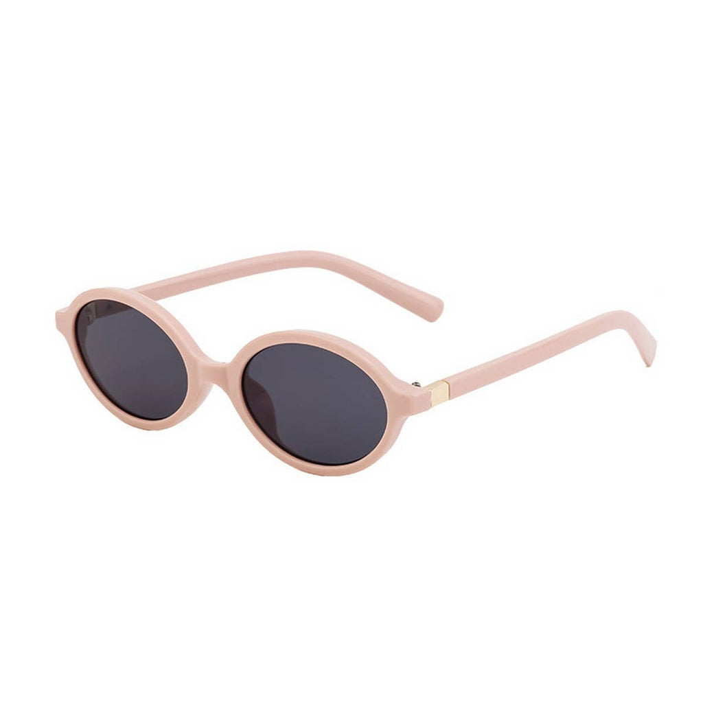 RETRO STREET STYLE SMALL OVAL FRAME SUNGLASSES