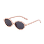 RETRO STREET STYLE SMALL OVAL FRAME SUNGLASSES