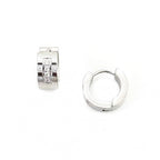 Ezri Crystal Cross Huggie Earrings