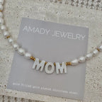 Mom Pearl necklace mothers Day natural freshwater pearls