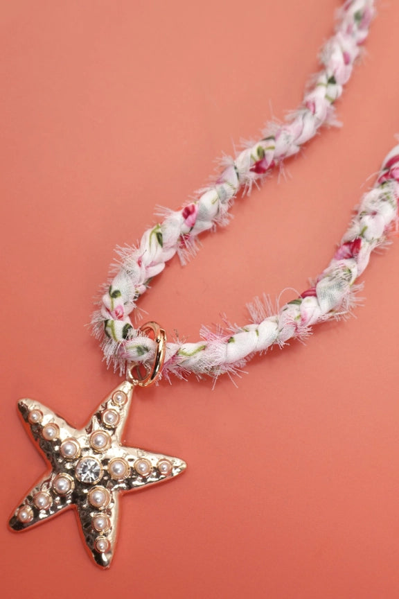 Starfish Scarf Necklace
