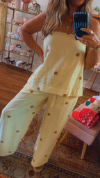Lemon Polka Dot Set
