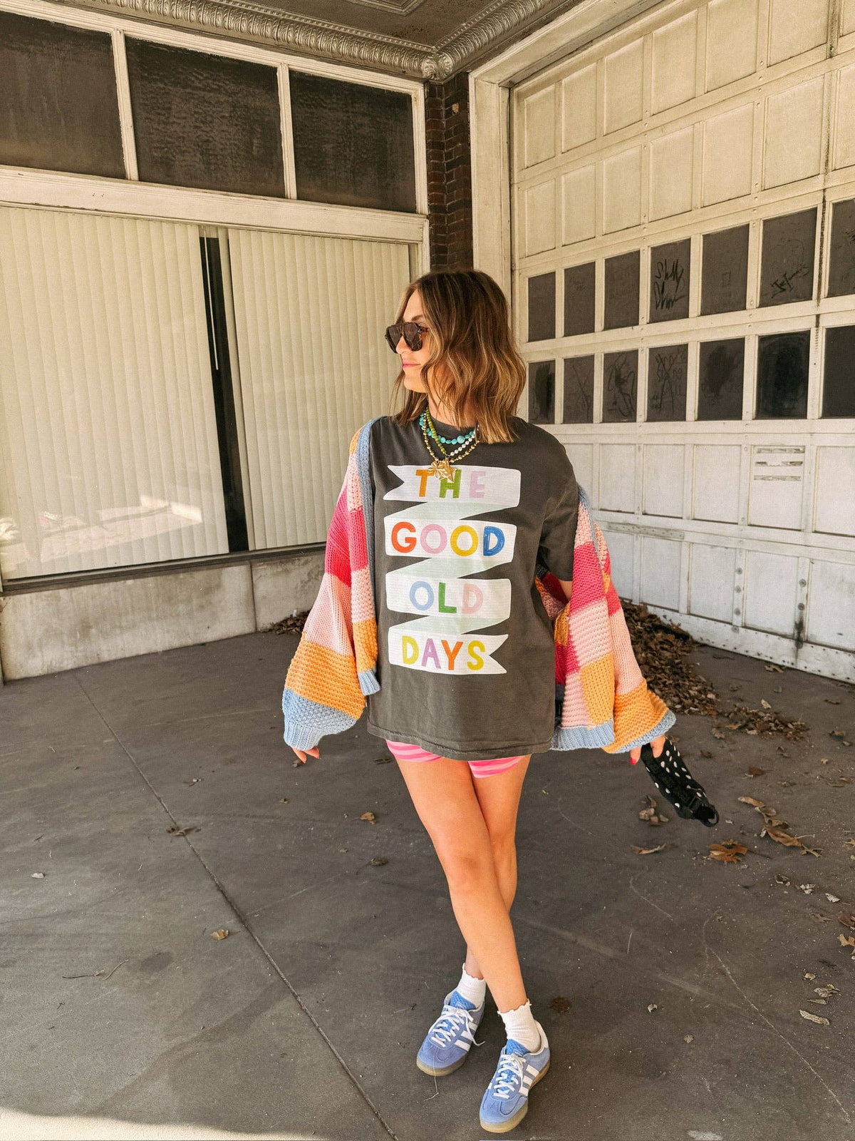 Good old days banner graphic tee