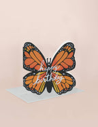 Birthday Greeting Card | Monarch, Die Cut
