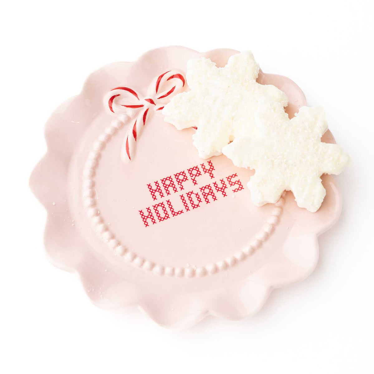Happy Holidays Dessert Plate