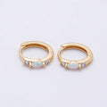 White Opal Cartilage Huggie