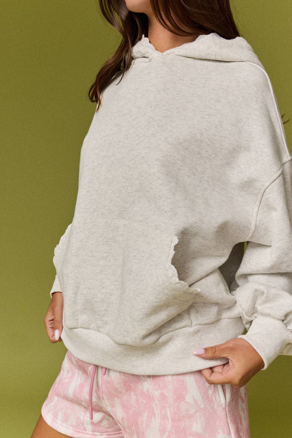 Wren Louonge Hoodie w/ Lace Detail