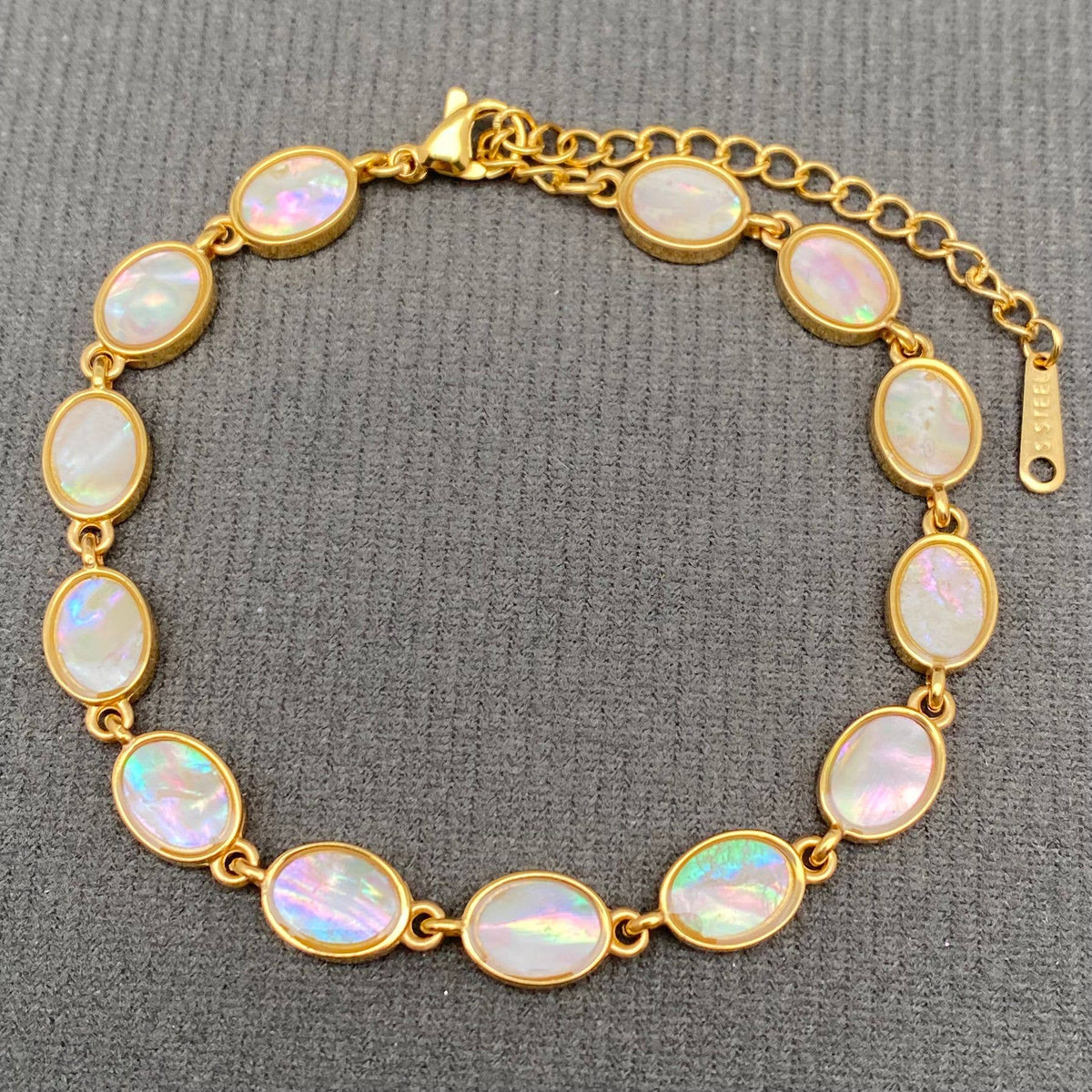 Geometric Shell 18K Gold Plated Stainless Steel Bracelet