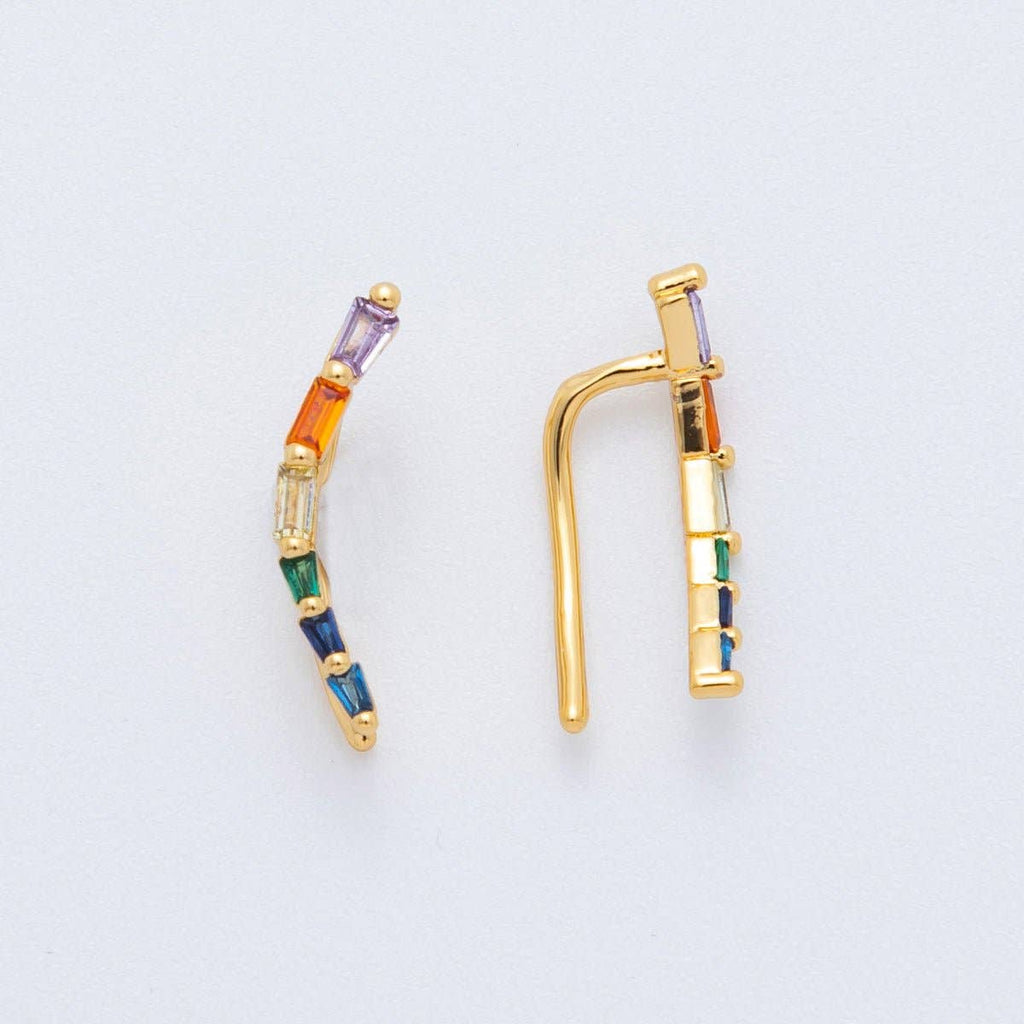 Rainbow Arc Ear Climber Earring