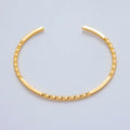 18K Gold Filled Twisted Band Bar Cuff Bracelet
