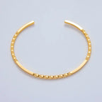 18K Gold Filled Twisted Band Bar Cuff Bracelet