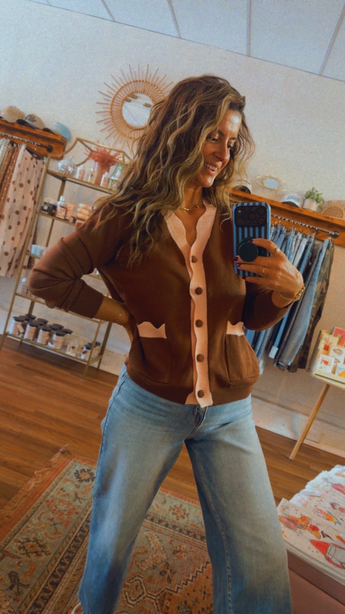 SCALLOPED SWEATER CARDIGAN