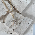 Crystal Pave Cross Necklace 18k gold