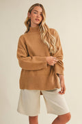 Brushed Funnel Neck High-Low Tunic