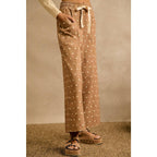POLKA DOT ELASTICIZED WAIST WIDE PANTS
