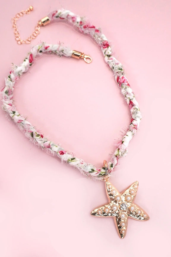 Starfish Scarf Necklace