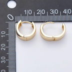 14K Gold Filled 15mm Minimalist Plain Wide Huggie Earrings | EARRINGS