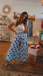 Breezy Blue Polka-Dot Pants