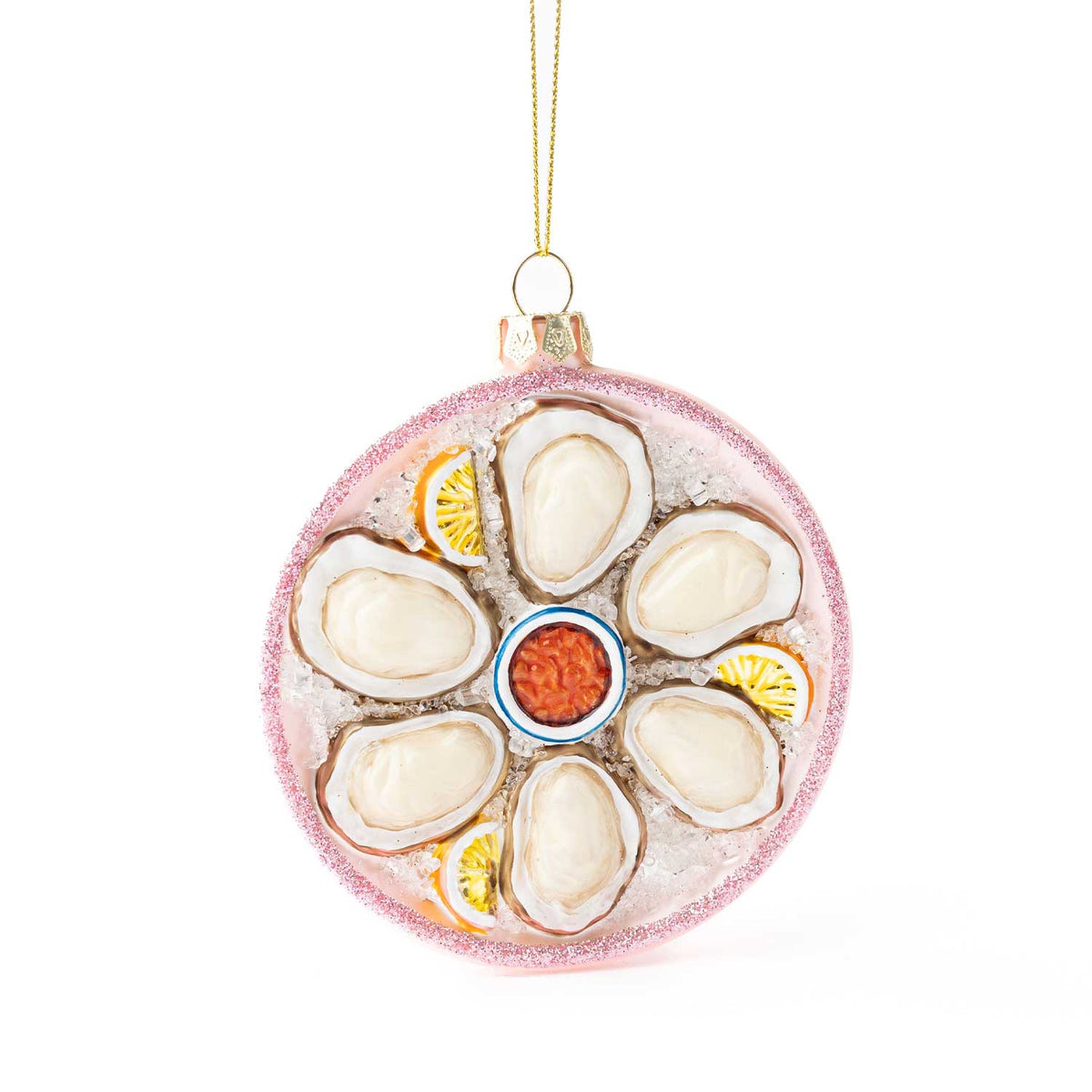 Oyster Boxed Glass Ornament