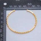 18K Gold Filled Twisted Band Bar Cuff Bracelet