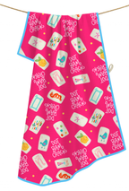 Mahjong- Microfiber Waffle Weave Tea Towel