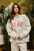 "MERRY" Mock Neck Sweatshirt