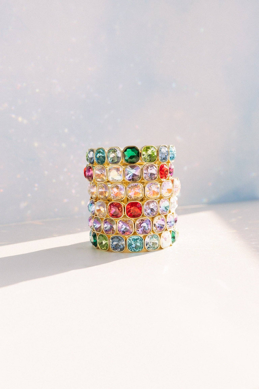 Lila Crystal Stretch Bracelet