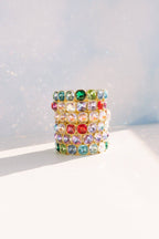 Lila Crystal Stretch Bracelet