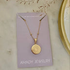 Our Father prayer coin charm Necklace
