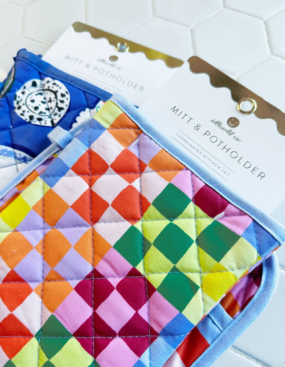 Holiday Cotton Oven Mitt + Potholder Set | Rockefeller Tree