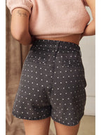 Polka Dot Denim Shorts