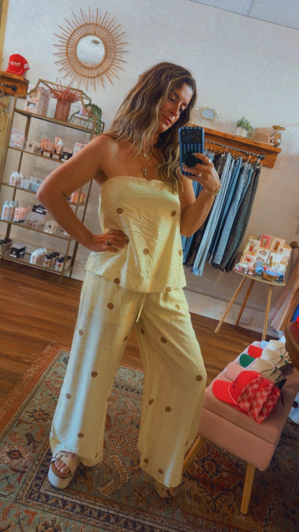 Lemon Polka Dot Set