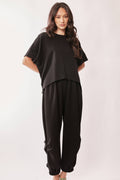 Flowy Top & Banded-Hem Pants Set