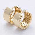 14K Gold Filled 15mm Minimalist Plain Wide Huggie Earrings | EARRINGS