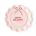 Happy Holidays Dessert Plate