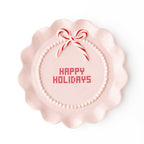 Happy Holidays Dessert Plate