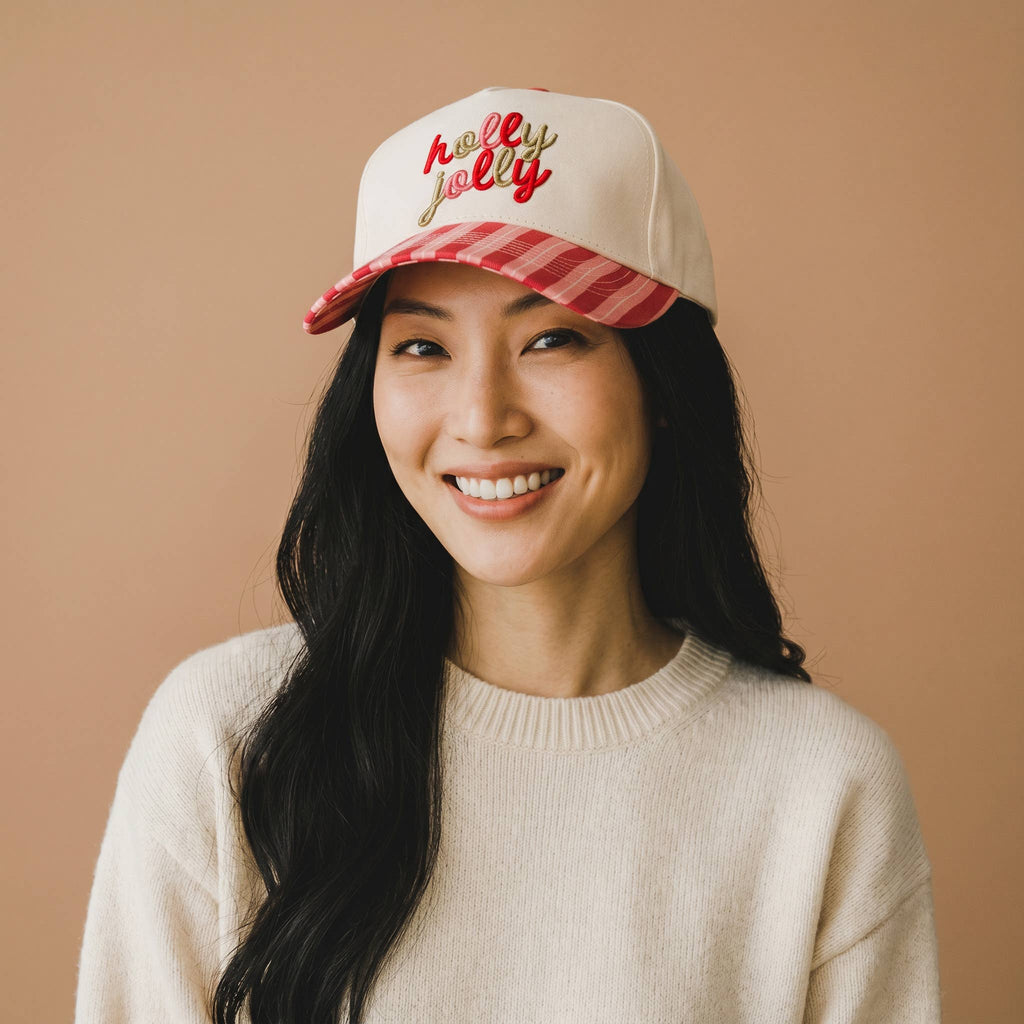 Classic Canvas Hat-Holly Jolly
