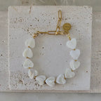 Heart Shaped Pearl Shell Braclet