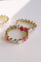 Lila Crystal Stretch Bracelet