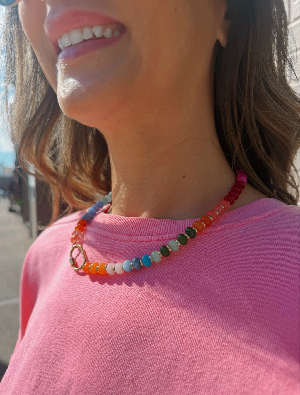 Color Crush Stone Candy Necklace