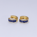 Gold Polka Dotted Blue Enamel