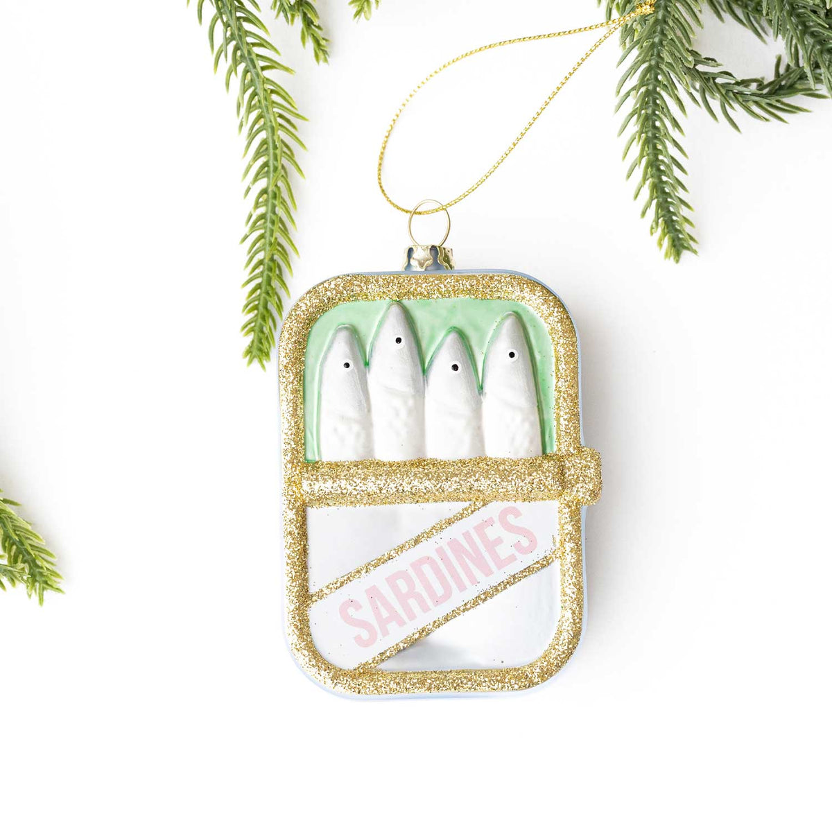 Sardines Boxed Glass Ornament
